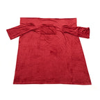 Heated Fleece Throw with Sleeves and Chest Warming Panel