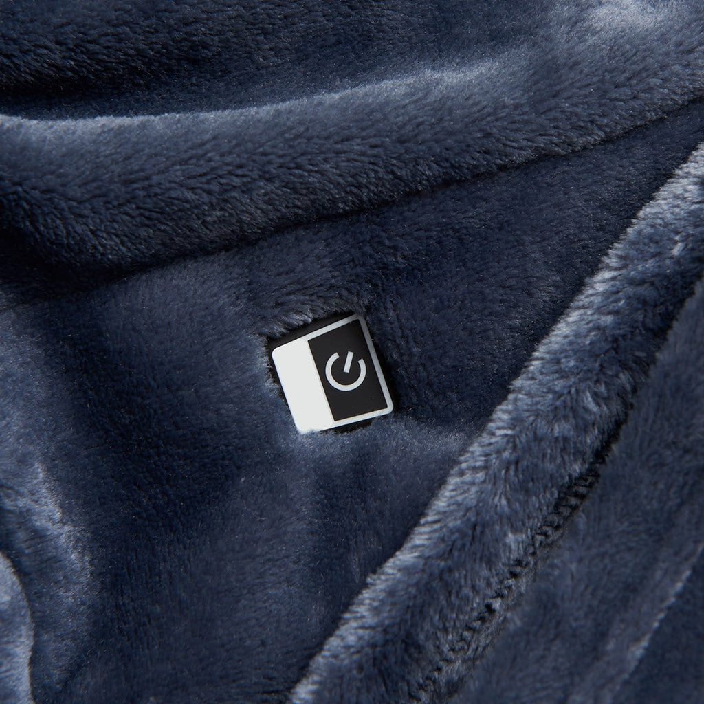 Heated Fleece Throw with Sleeves and Chest Warming Panel