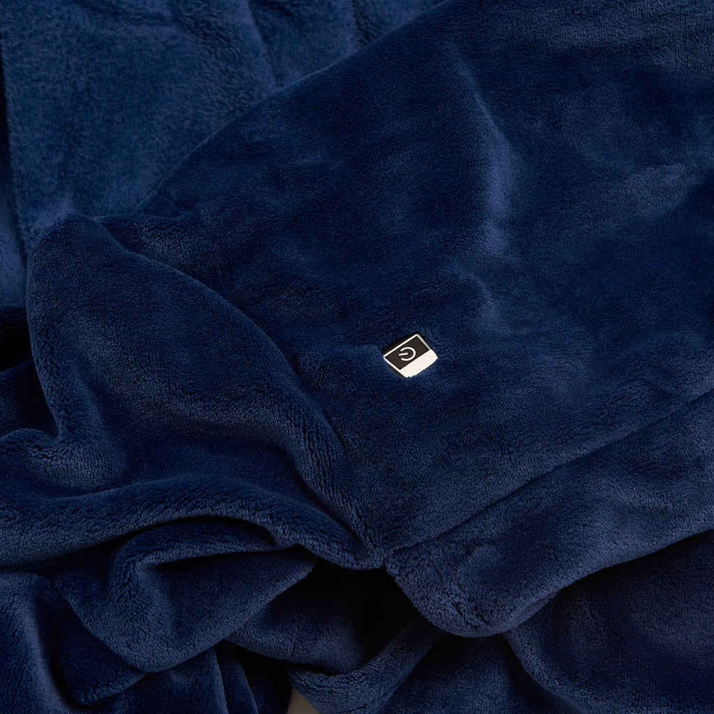 Heated Fleece Throw with Sleeves and Chest Warming Panel