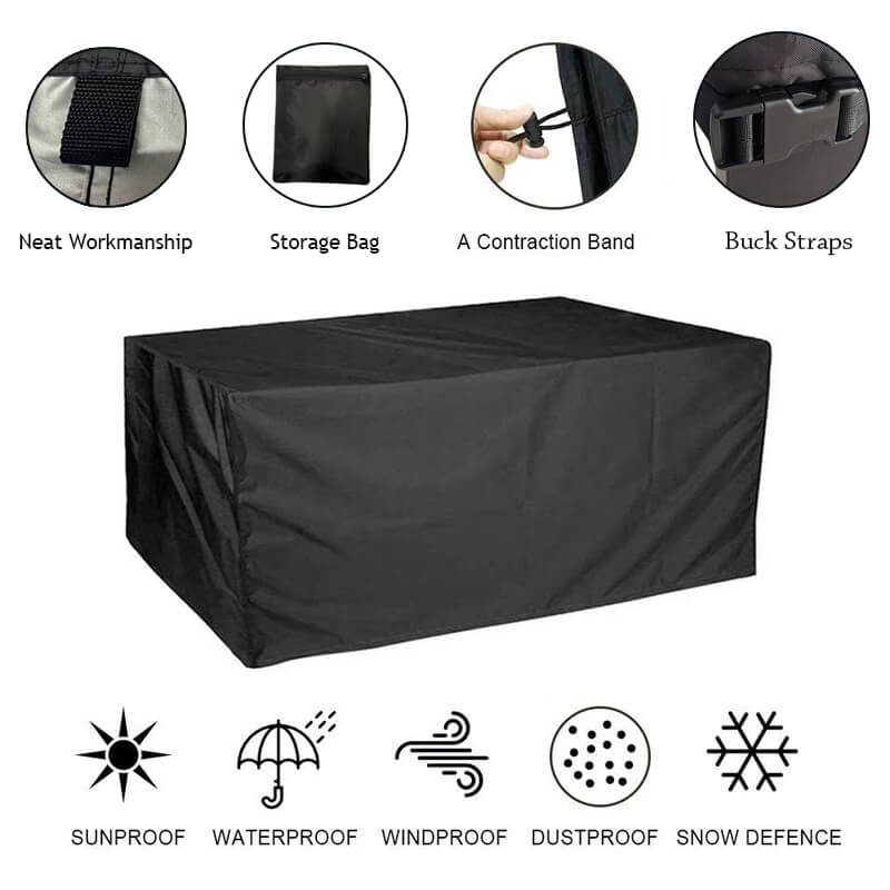 420D Oxford Waterproof Garden Furniture Cover with Drawcord