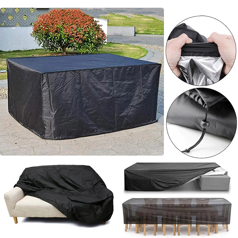 420D Oxford Waterproof Garden Furniture Cover with Drawcord