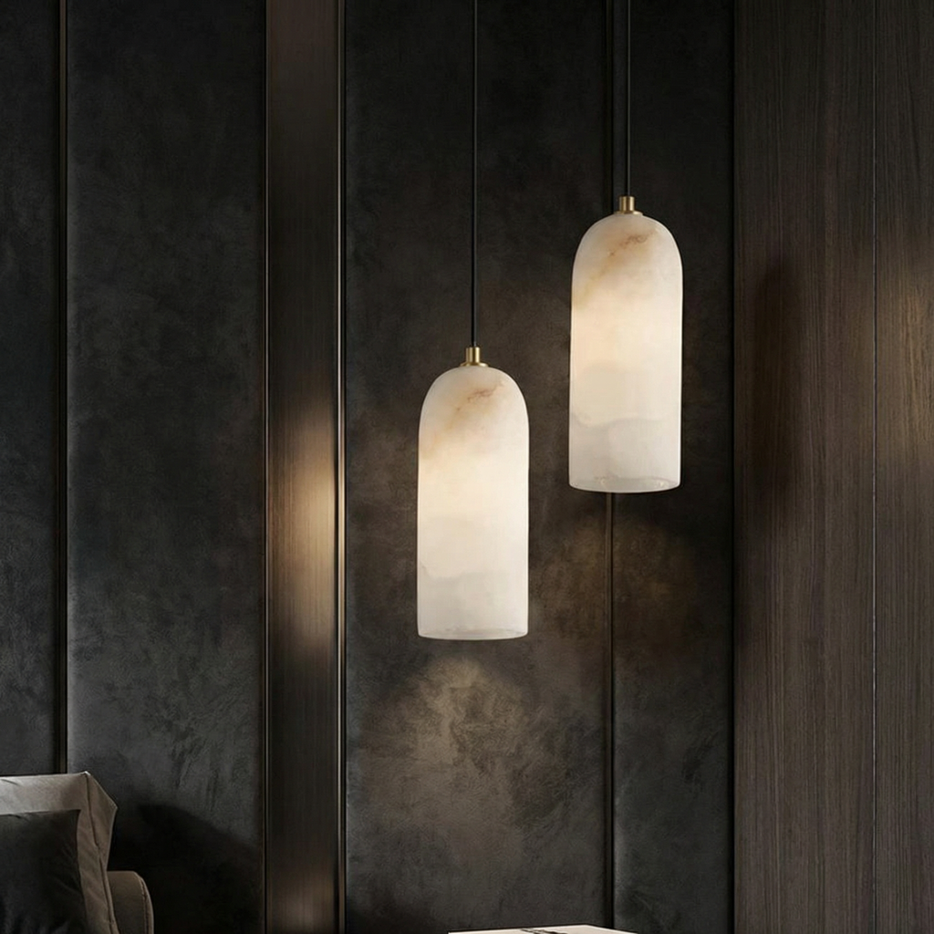 Marble Pendant Light with Copper Finish and 1.5 m Cable
