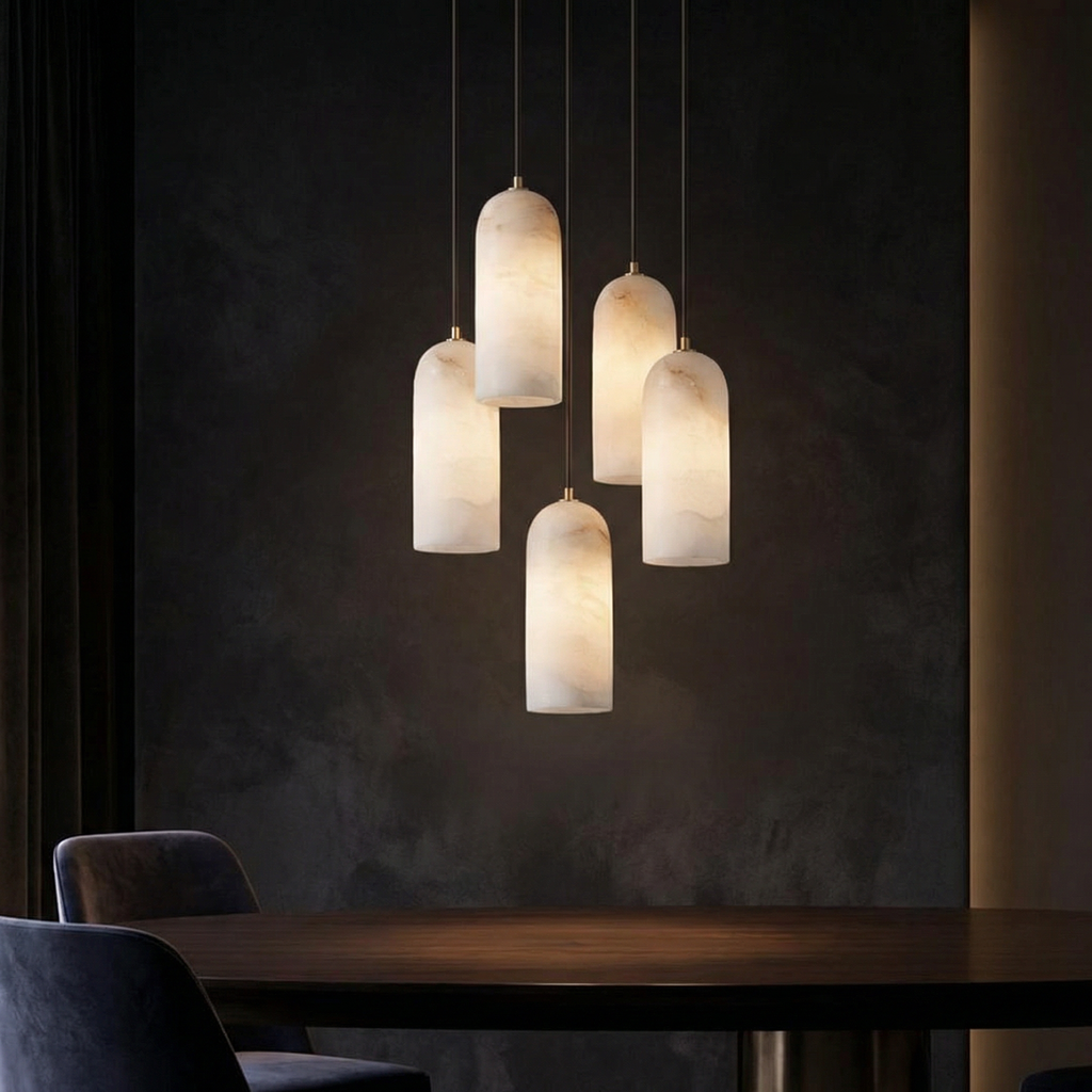 Marble Pendant Light with Copper Finish and 1.5 m Cable