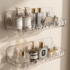 Adhesive Bathroom Shelf 24 x 9 x 8 cm, No Drilling, 5 kg