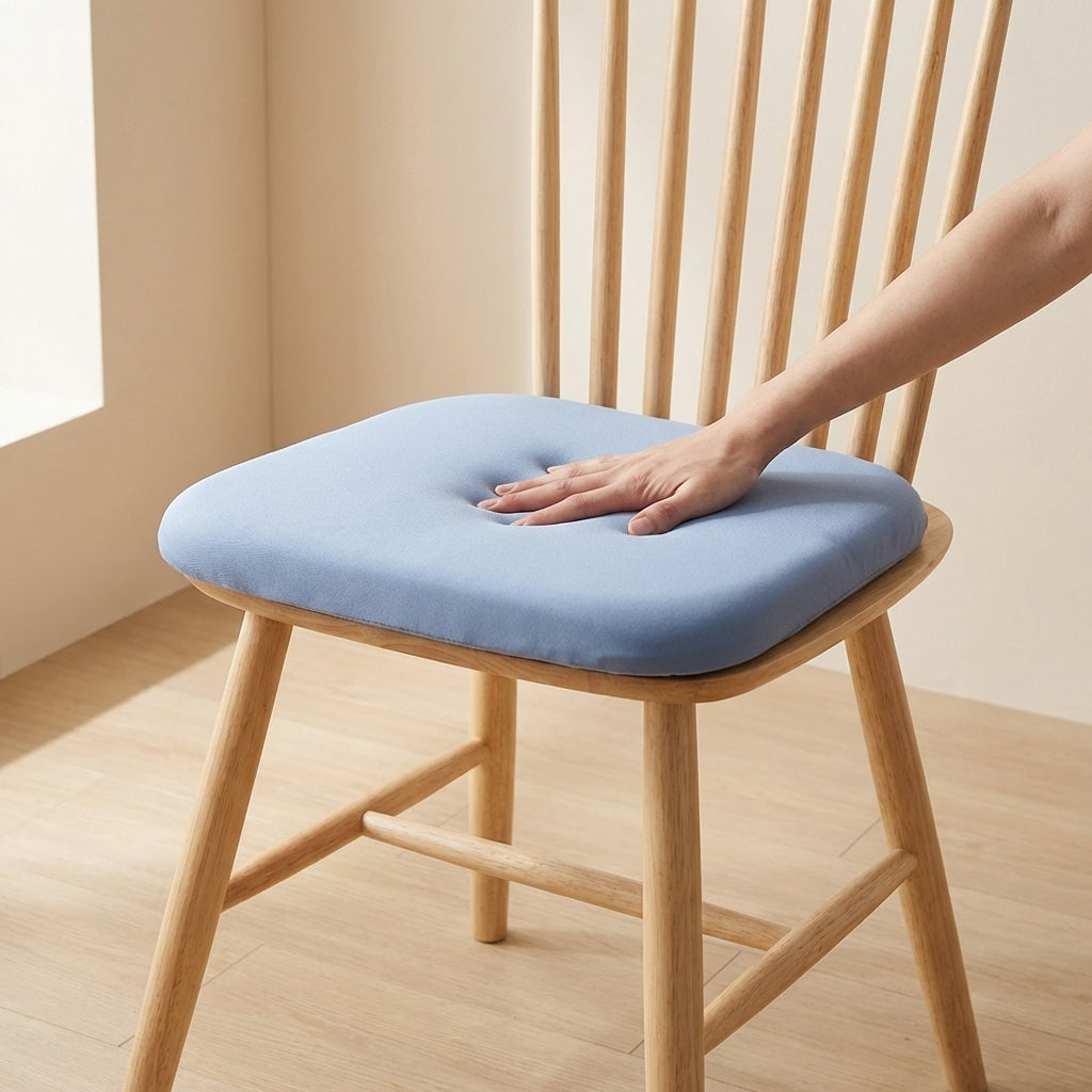 Memory Foam Seat Cushion, 40 x 40 cm Square and 4 cm Thick
