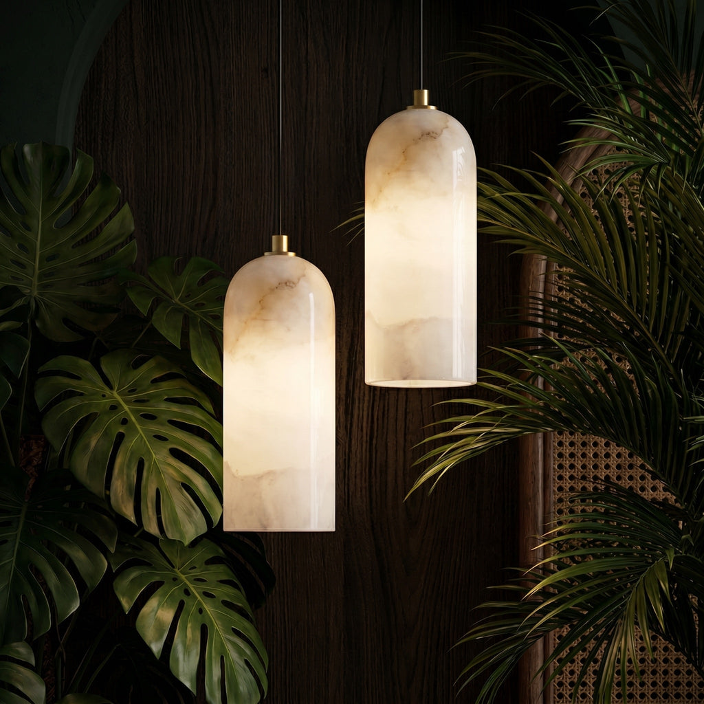 Marble Pendant Light with Copper Finish and 1.5 m Cable