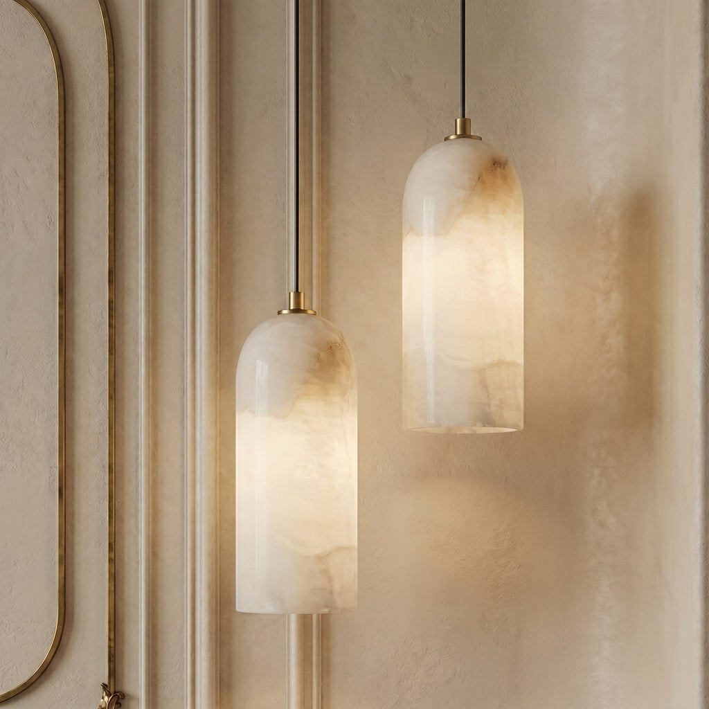 Marble Pendant Light with Copper Finish and 1.5 m Cable