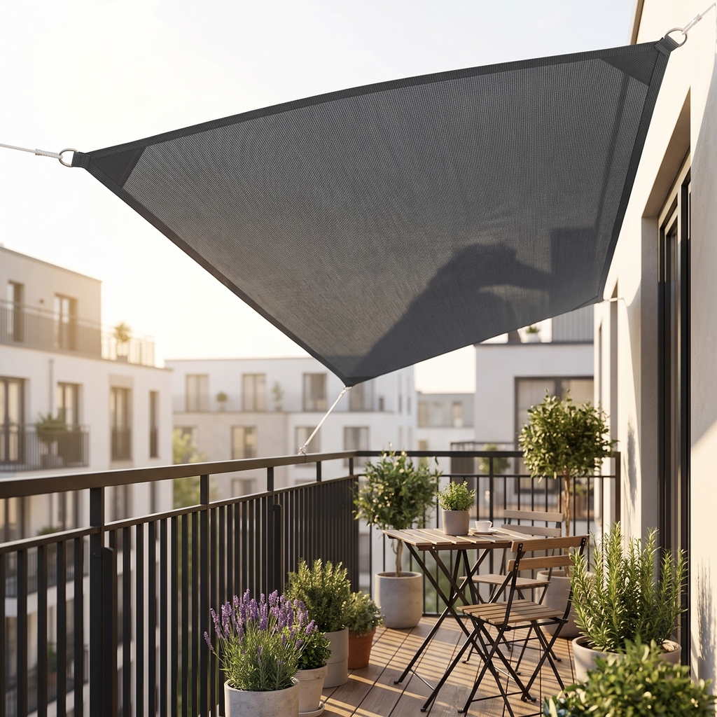 Waterproof Balcony Shade Sail with UV Protection, 5 Colours