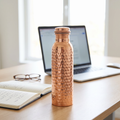 Hammered Pure Copper Water Bottle, 800ml, Leak-Proof