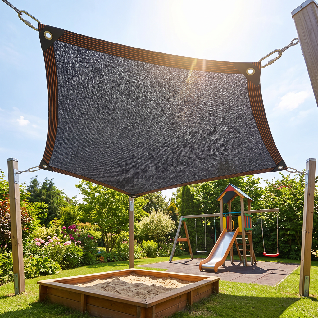HDPE Shade Sail for Sandpits and Play Areas, Rectangular