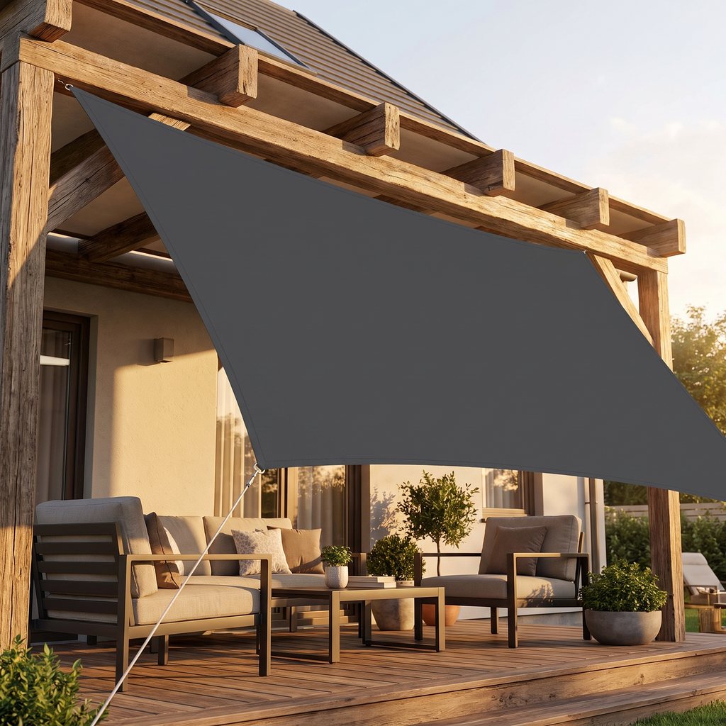 Waterproof Rectangular Shade Sail for Pergolas and Verandas