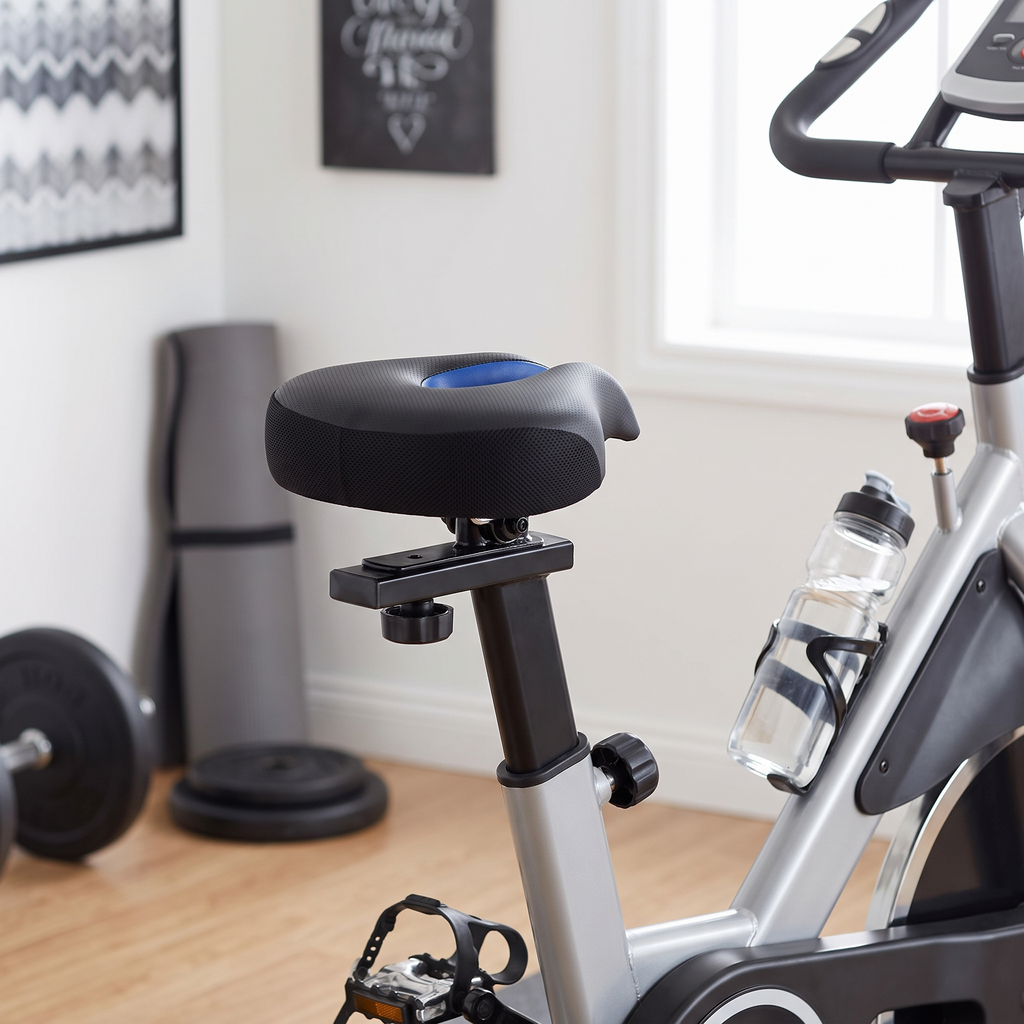 Noseless Exercise Bike Saddle with Extra Thick Padding
