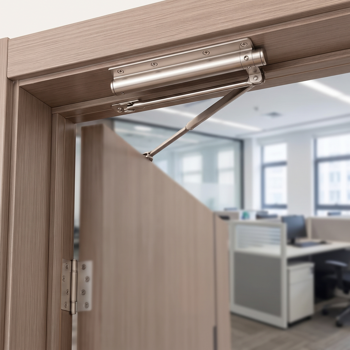Soft Close Door Closer for Offices, Stainless Steel, 18.5 cm