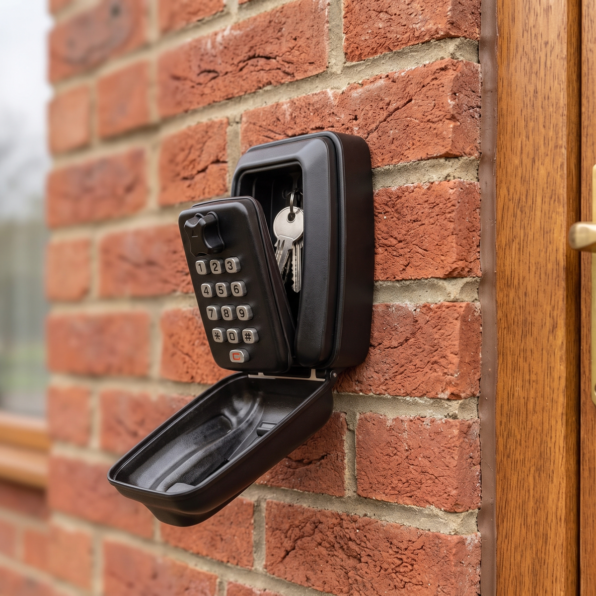 Outdoor Key Safe, Wall Mounted Zinc Alloy, 15 x 11 x 9 cm