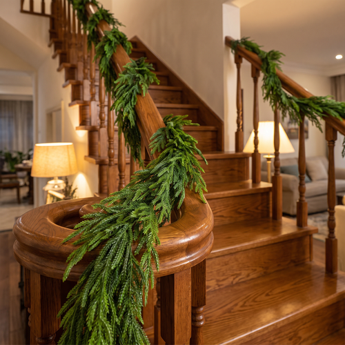 Christmas Stair Garland, Bendable Wire Core, 4 Lengths