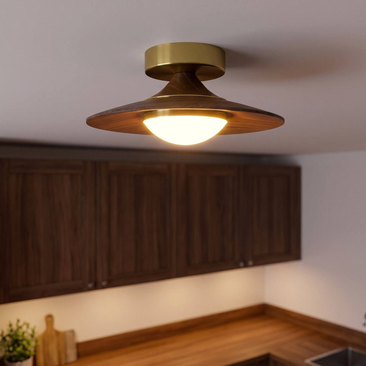 Dimmable Kitchen Ceiling Light, Triac Warm Dimming, 23.9 cm