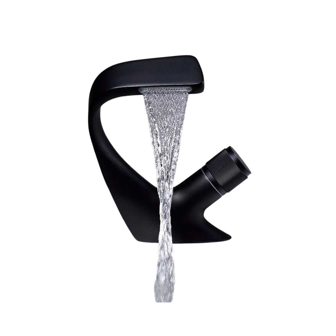 Waterfall Basin Mixer Tap with Single Lever, Five Finishes