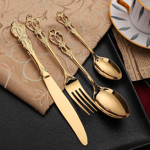18/10 Stainless Steel Cutlery Set, 24 Piece, Dishwasher Safe