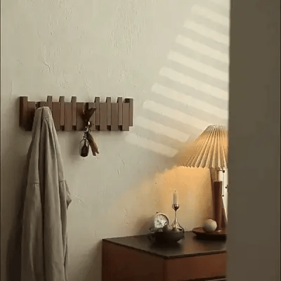 Piano Key Wooden Wall Coat Rack with 4, 6 or 8 Hooks