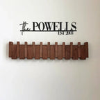 Piano Key Wooden Wall Coat Rack with 4, 6 or 8 Hooks
