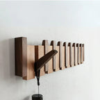 Piano Key Wooden Wall Coat Rack with 4, 6 or 8 Hooks