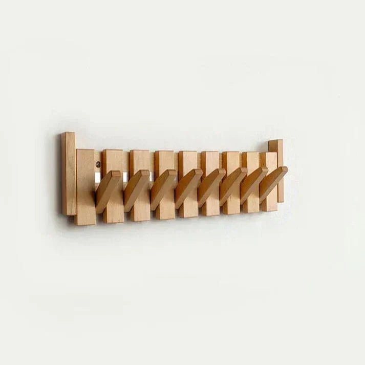 Piano Key Wooden Wall Coat Rack with 4, 6 or 8 Hooks