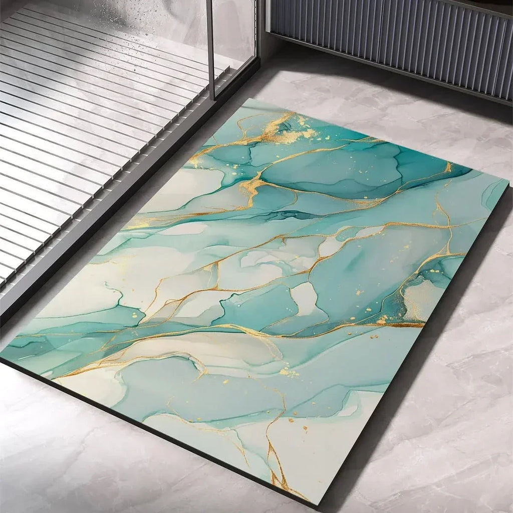 Diatomite Stone Bath Mat with Rounded Corners, Quick Dry