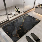 Diatomite Stone Bath Mat with Rounded Corners, Quick Dry