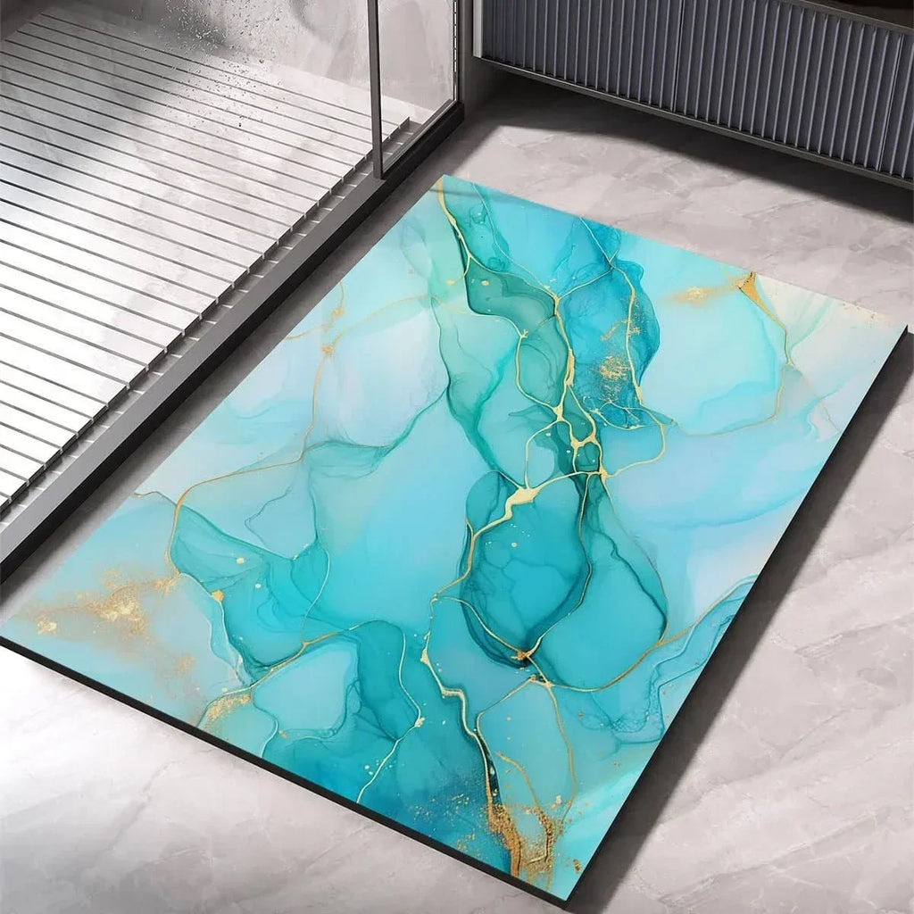 Diatomite Stone Bath Mat with Rounded Corners, Quick Dry