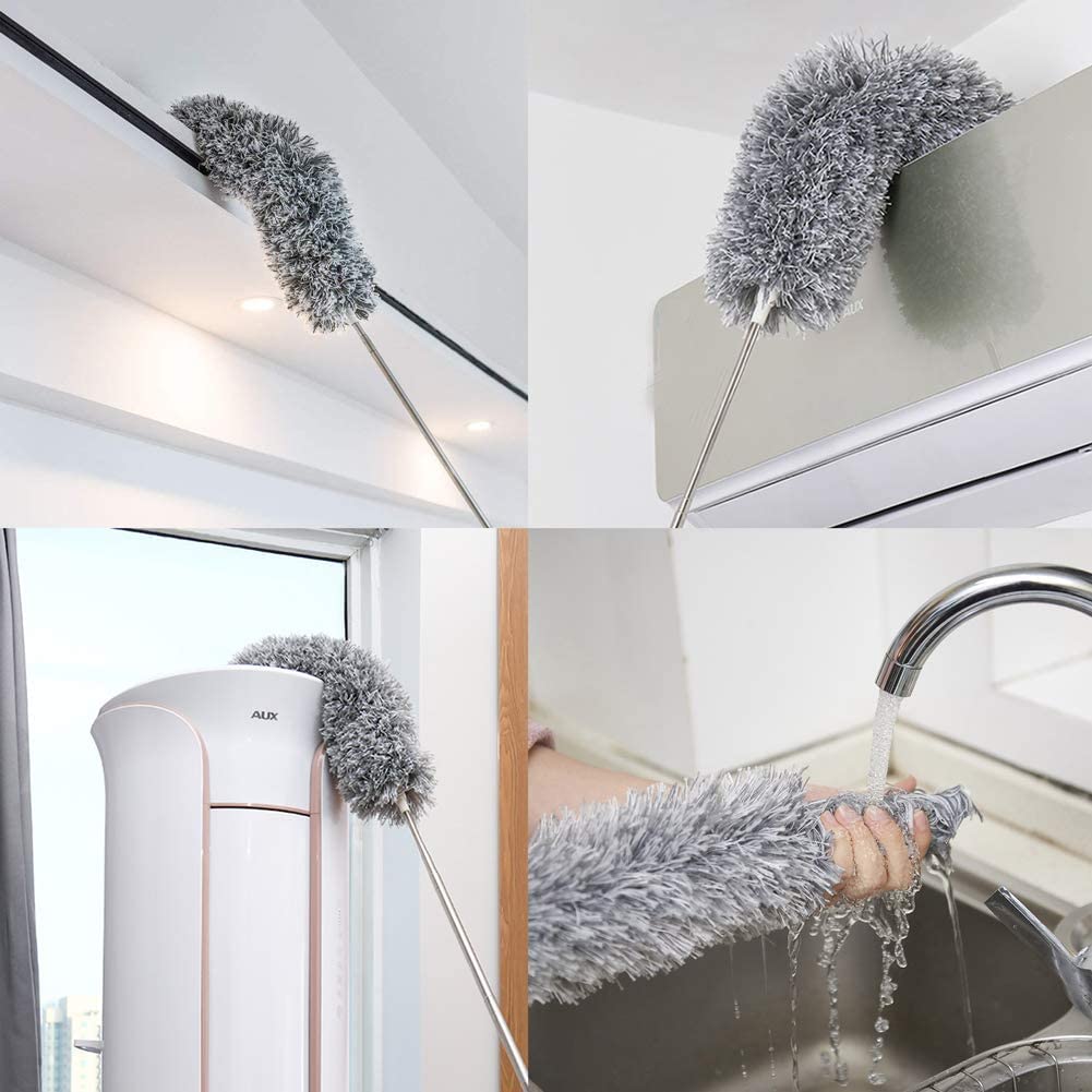 Telescopic Microfibre Duster, Extends 86-280cm for High Ceilings