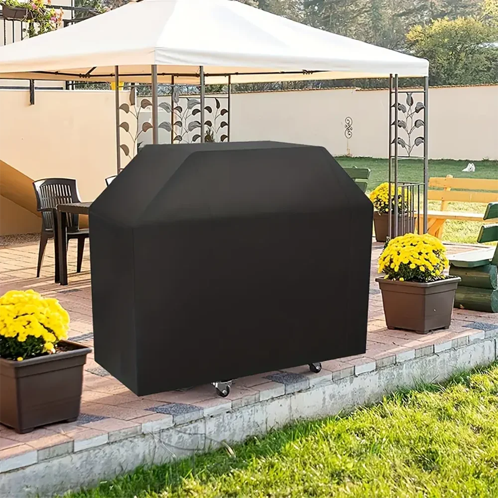 Waterproof BBQ Cover with Drawstring, UV-Resistant, 3 Sizes