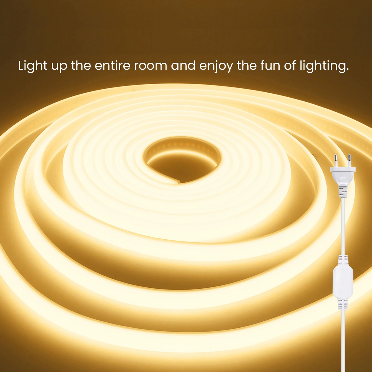 Flexible LED Neon Strip Light, 1m or 5m with Adapter