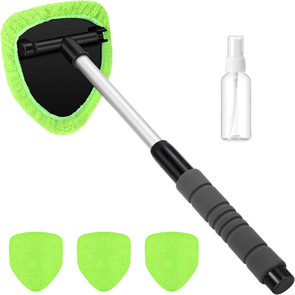 Telescopic Window Squeegee with Swivel Head and PVA Sponge