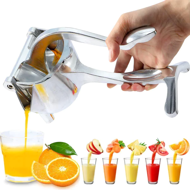 Hand-Held Citrus Press with Ergonomic Grip for Lemons and Oranges