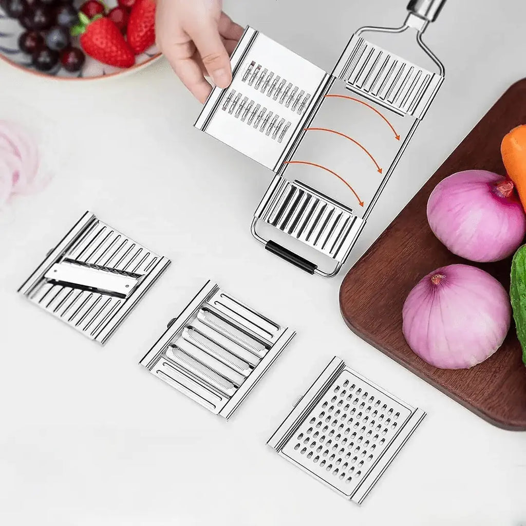 Stainless Steel Grater Set of 4 with Ergonomic Handle