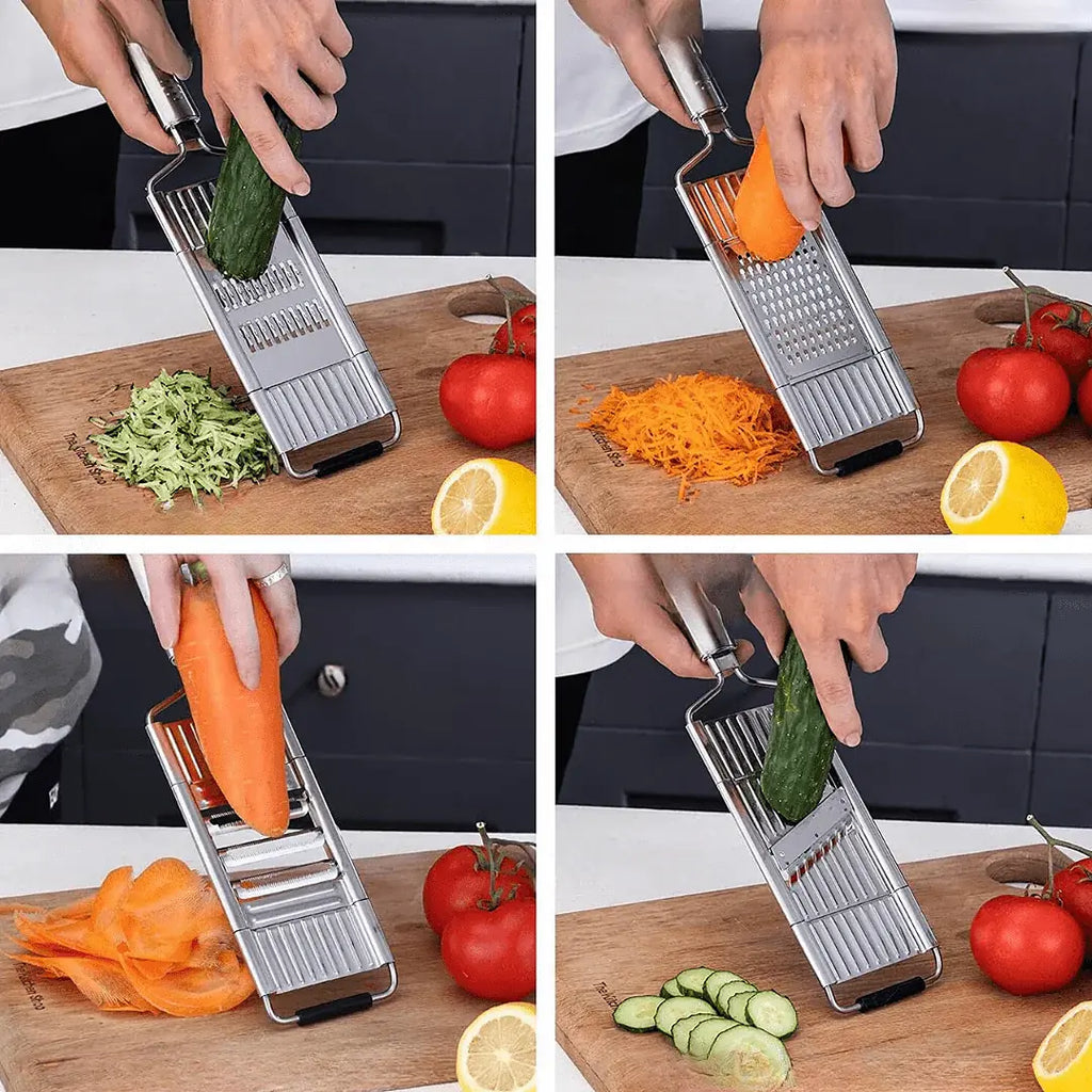 Stainless Steel Grater Set of 4 with Ergonomic Handle