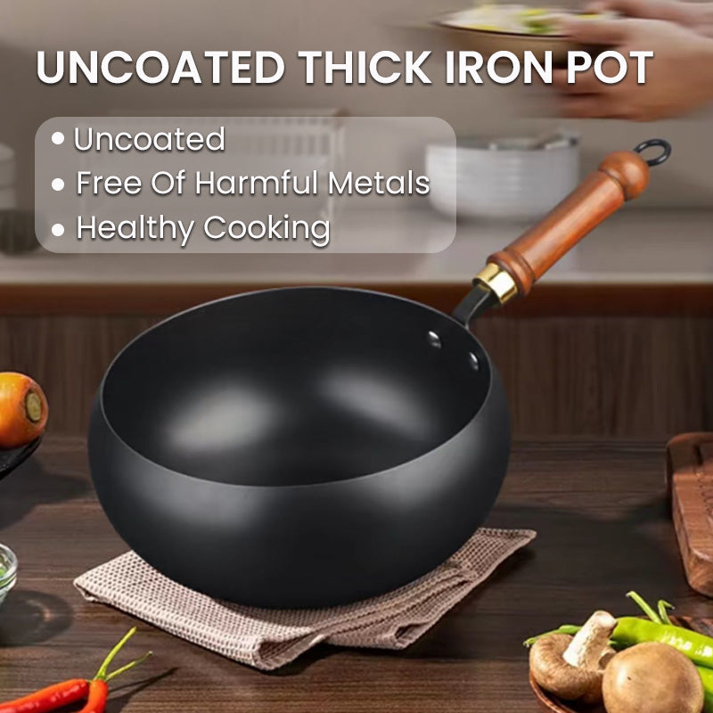 Cast Iron Wok with Lid, 24 and 26 cm, Oven and Induction Safe