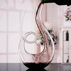 Swirl Glass Wine Decanter for Aerating and Easy Pouring