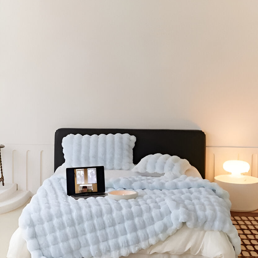 Soft Plush Throw Blanket 100 x 160cm, Four Colourways