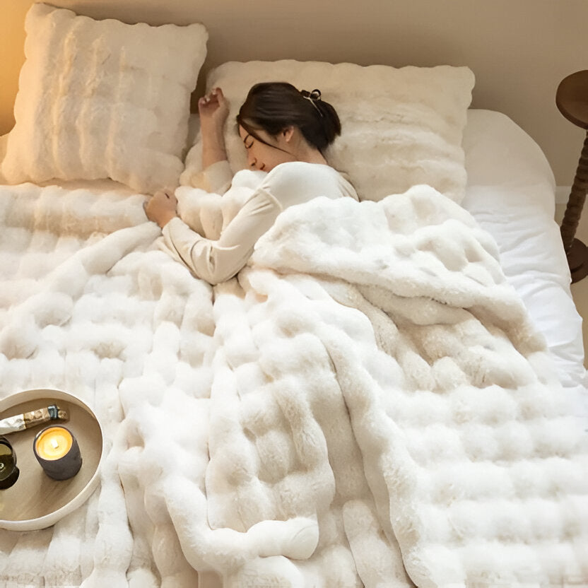 Soft Plush Throw Blanket 100 x 160cm, Four Colourways