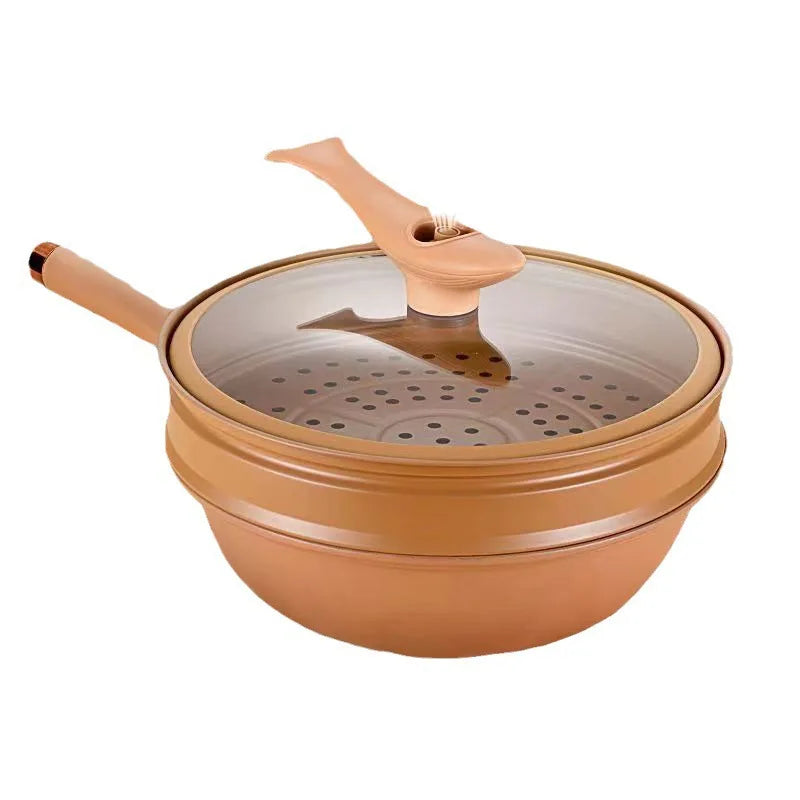 Non-Stick Wok Pan for Induction and Gas Hobs, Dishwasher Safe