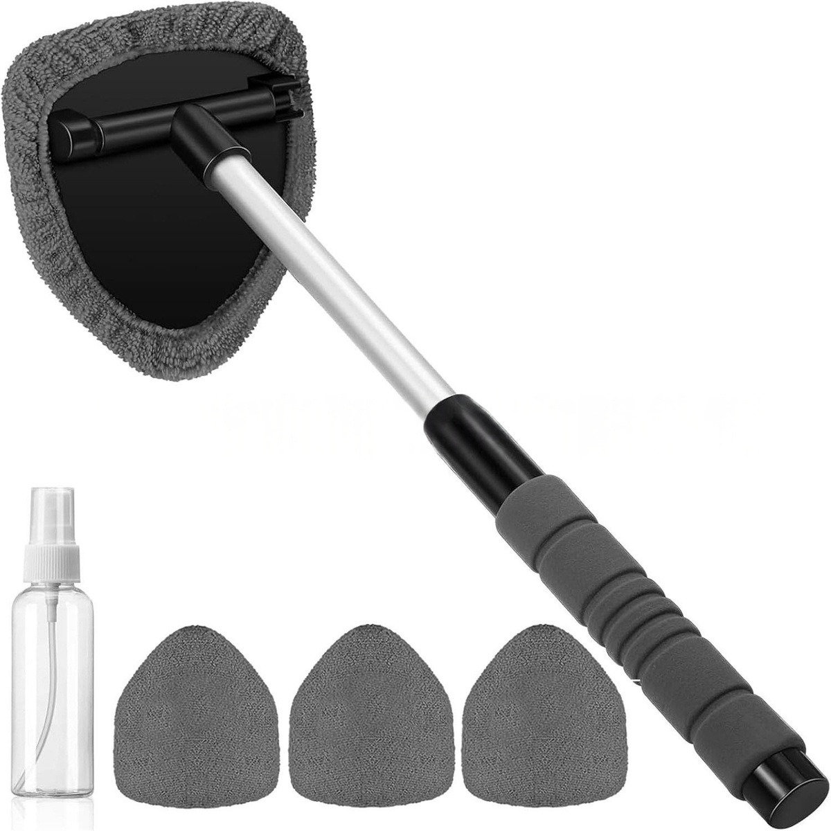 Telescopic Window Squeegee with Swivel Head and PVA Sponge