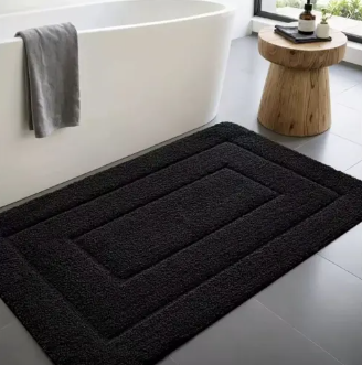Absorbent Microfibre Bath Mat with Non-Slip Base, Three Sizes