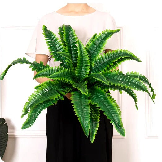 Artificial Fern for Outdoors, 18 Branches, UV Protected