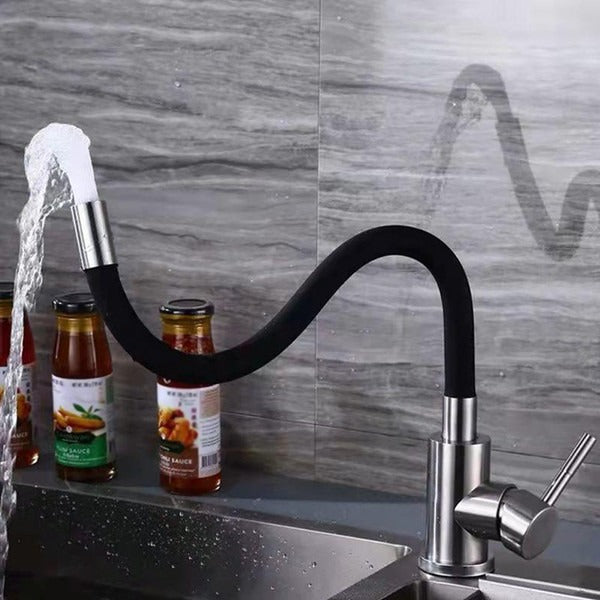 Flexible 360 Degree Tap Extender in Silicone and Stainless Steel