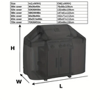 Waterproof BBQ Cover with Drawstring, UV-Resistant, 3 Sizes