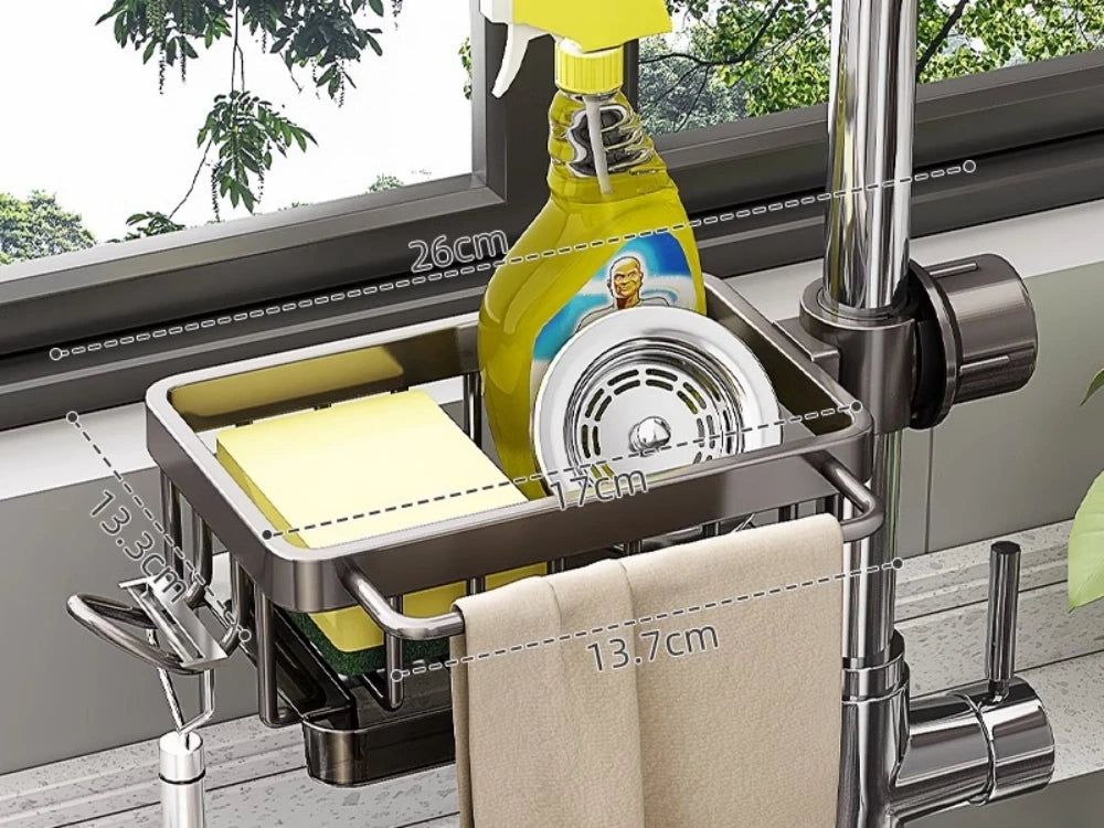 Sink Organiser and Draining Rack, Rust-Resistant Aluminium