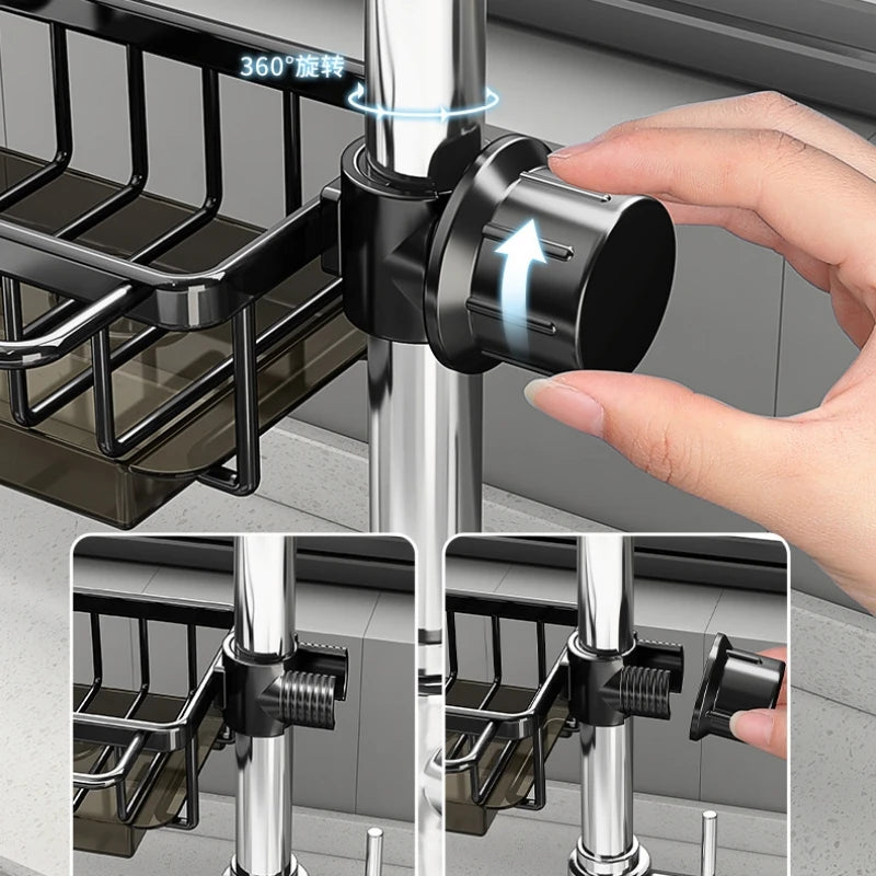 Sink Organiser and Draining Rack, Rust-Resistant Aluminium