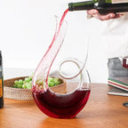 Swirl Glass Wine Decanter for Aerating and Easy Pouring
