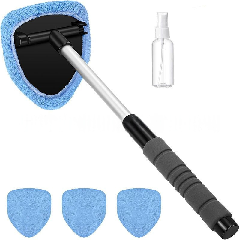 Telescopic Window Squeegee with Swivel Head and PVA Sponge